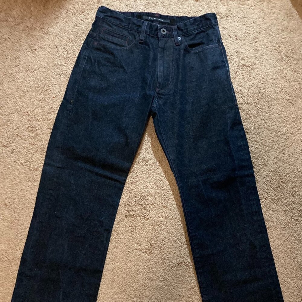 Sean John jeans, 30 x 30, indigo blue with purple stitching (circa 2010)